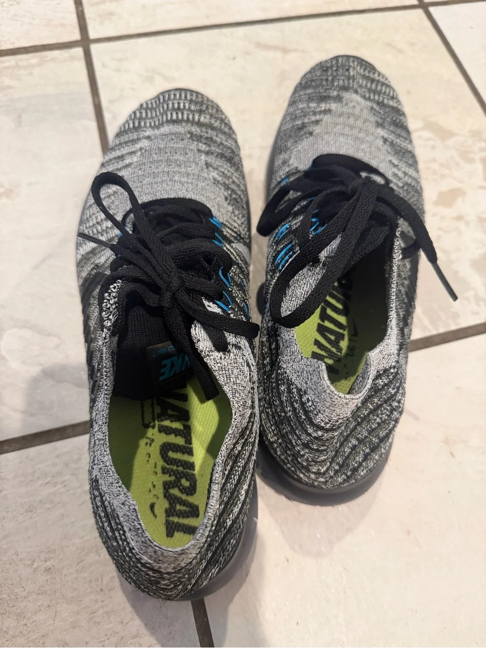 Nike Free RN Flyknit  - Grey, Black & Blue